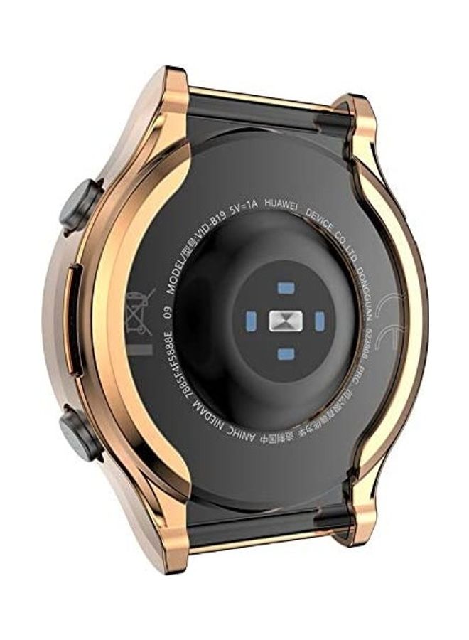 Electroplating Cover with Screen Protector for Huawei Watch GT2 Pro Rose Gold - Image 4