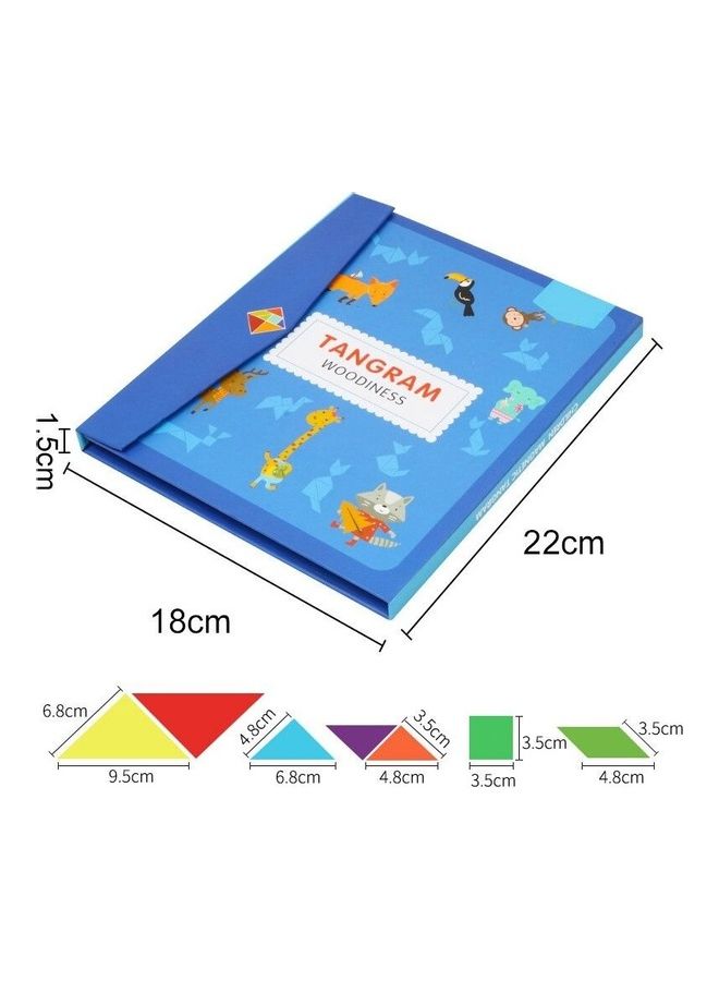 لعبة أحجية تركيب الصور المقطعة تانجرام بتصميم مبتكر ثلاثي الأبعاد 22 x 18 x 1.5سم - Image 5