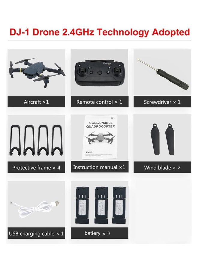 Generic Foldable Wi-Fi RC Drone Wide Angle With 3 Batteries  - Image 3