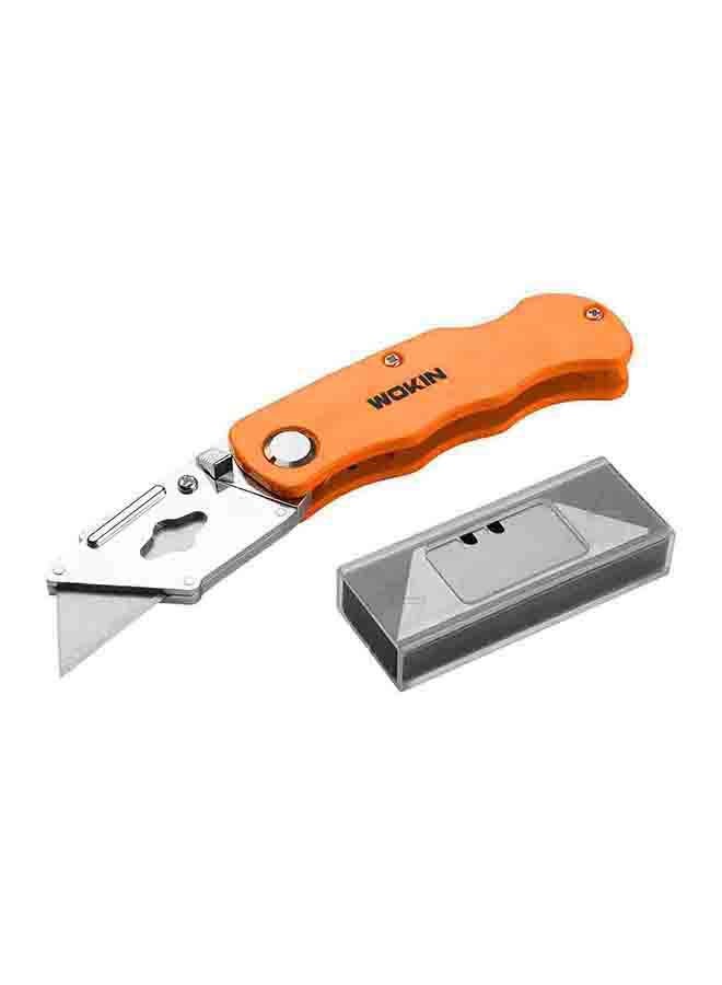 WOKIN Utility Knife Box Cutter Aluminium Handle With SK5 Blade multicolour 