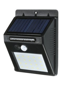 Solar Power LED Wall Light PIR Sensor + CD5 Night Sensor Outdoor Light Black/Grey 102x53x130mm
