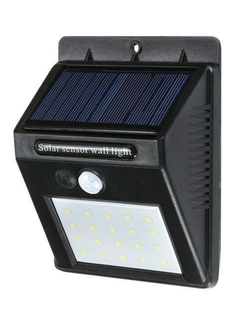 Solar Power LED Wall Light PIR Sensor + CD5 Night Sensor Outdoor Light Black/Grey 102x53x130mm