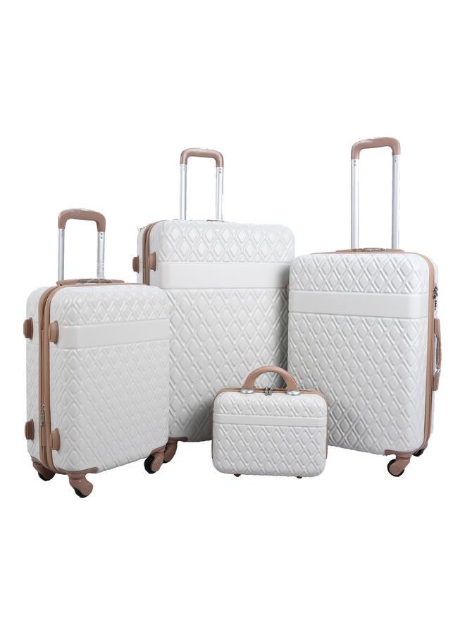 MORANO 4-Piece Luggage Trolley Bag Set Beige/Brown  - Image 1