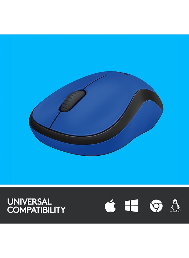 Logitech - M220 Wireless Mouse, Silent Buttons, 2.4 GHz With USB Mini Receiver, 1000 DPI Optical Tracking, 18 Month Battery Life, Ambidextrous PC / Mac / Laptop Blue - Image 1