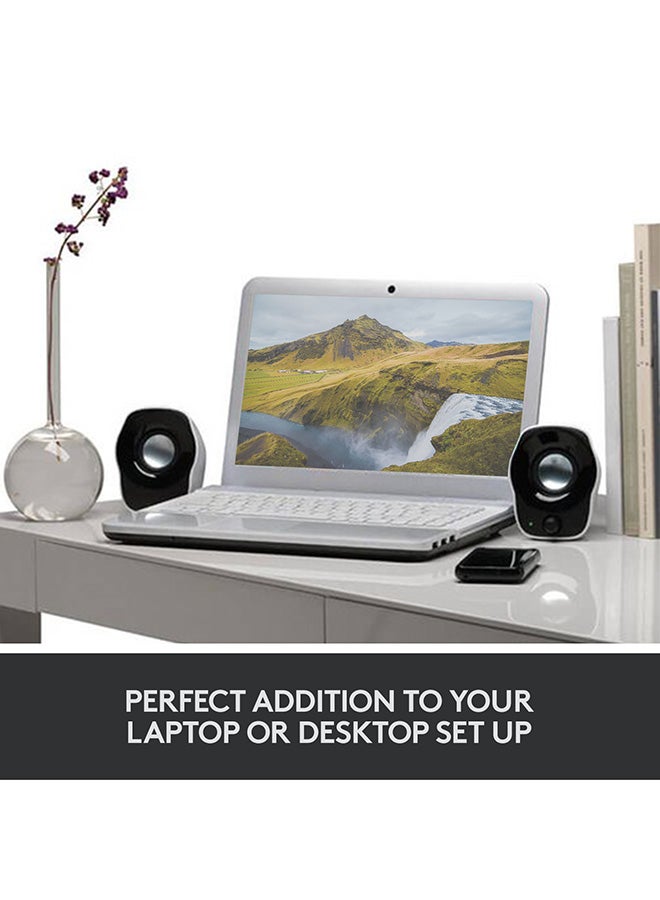 Logitech - Z120 Compact PC Stereo Speakers, 3.5mm Audio Input, USB Powered, Integrated Controls, Cable Management Solution, Computer/Smartphone/Tablet/Music Player White - Image 1