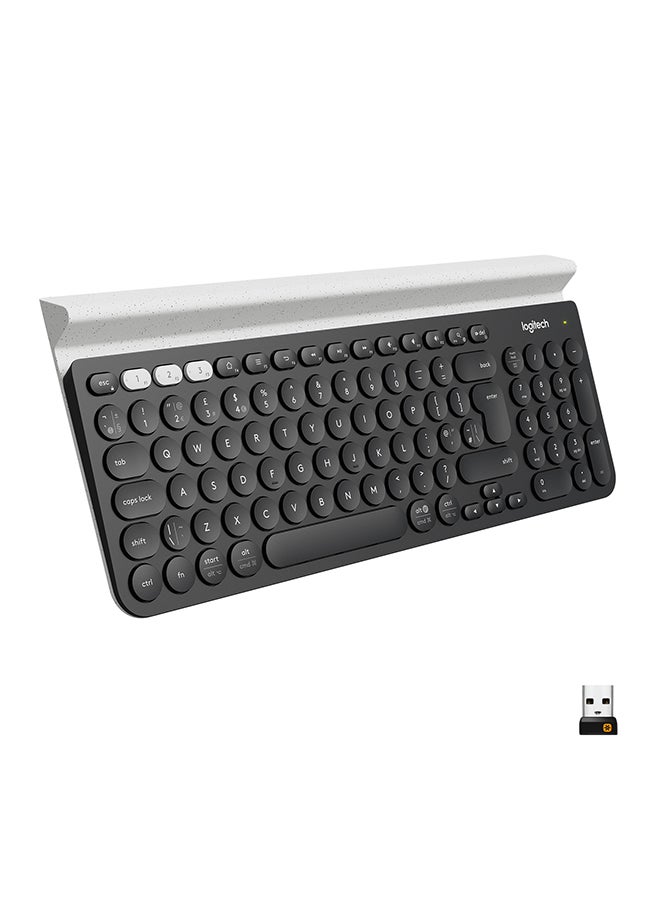 Logitech - K780 Multi-Device Wireless Keyboard 2.4GHz and Bluetooth Black - Image 1