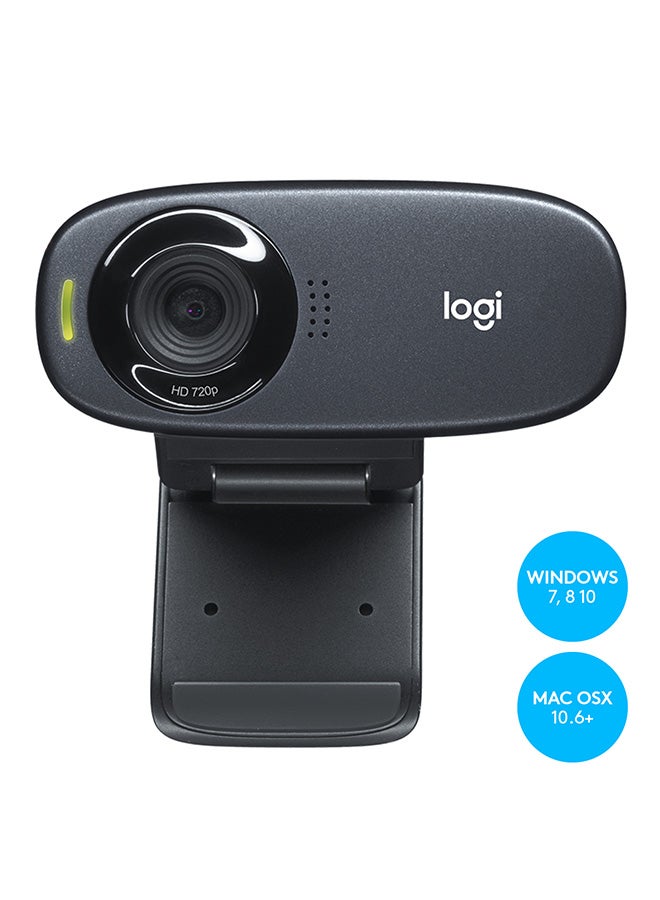 C310 HD Webcam For PC/Mac/Laptop/Tablet/XBox Black