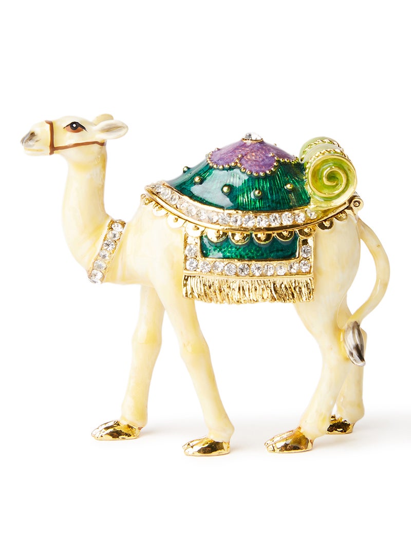 Al Jaber Gold Plated Attractive Decorative Camel Jewellry Box Multicolour - Image 1