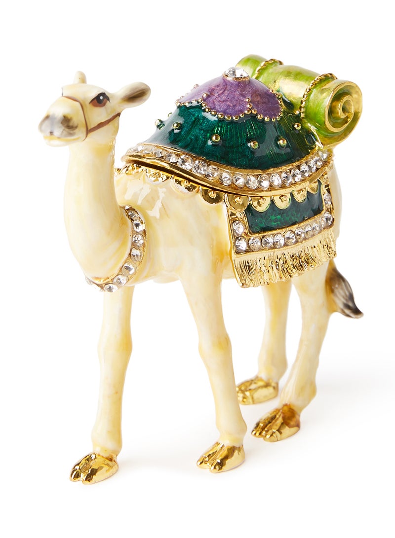 Al Jaber Gold Plated Attractive Decorative Camel Jewellry Box Multicolour - Image 2