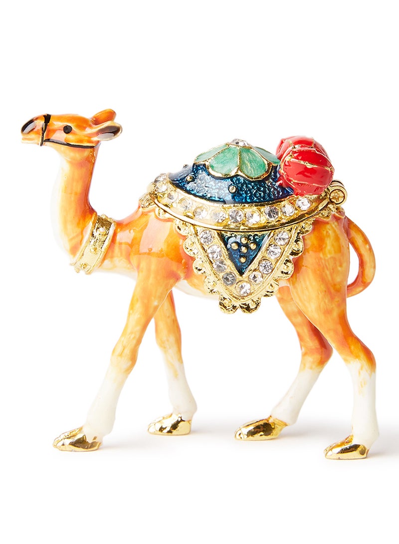 Al Jaber Gold Plated Camel Shaped Jewelry Box Multicolour - Image 1