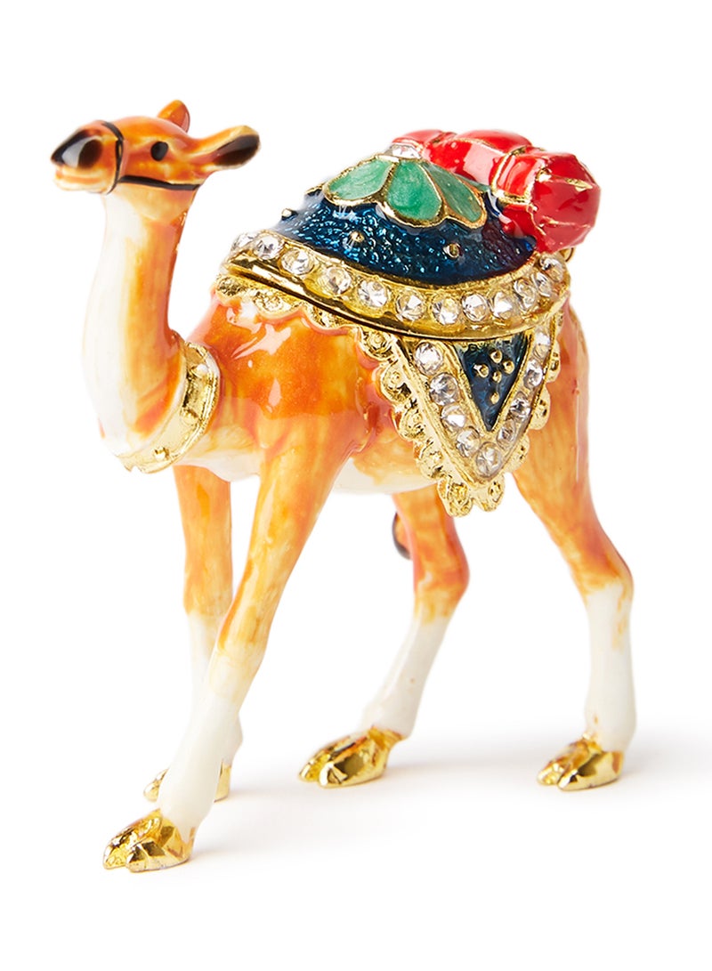 Al Jaber Gold Plated Camel Shaped Jewelry Box Multicolour - Image 2