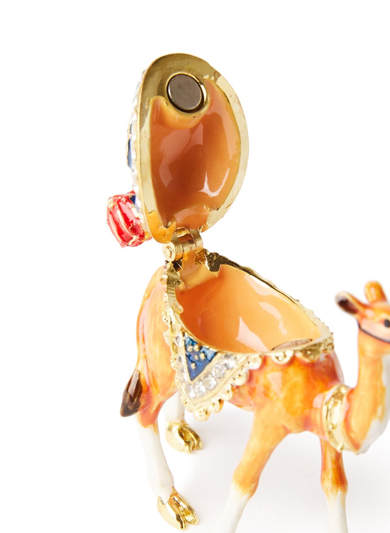 Al Jaber Gold Plated Camel Shaped Jewelry Box Multicolour - Image 3
