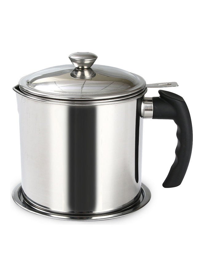 حاوية لتخزين الزيت مزوّدة بشبكة دقيقة فضي 17.00 x 14.50 x 16.50سم - Image 1