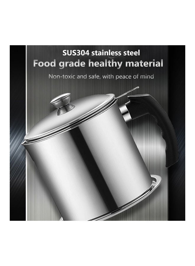 حاوية لتخزين الزيت مزوّدة بشبكة دقيقة فضي 17.00 x 14.50 x 16.50سم - Image 5