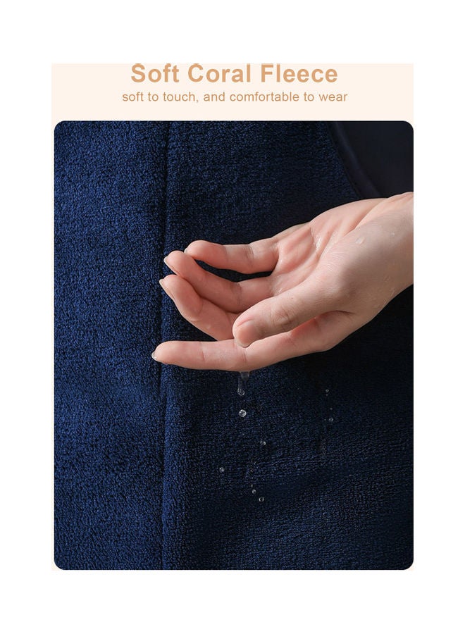 Adjustable Bib Apron with 2 Pockets Blue 8.00cm  - Image 3