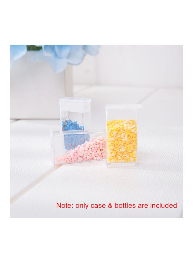 Double Zipper Closure Diamond Storage Case Orange 0.242kg  - Image 3