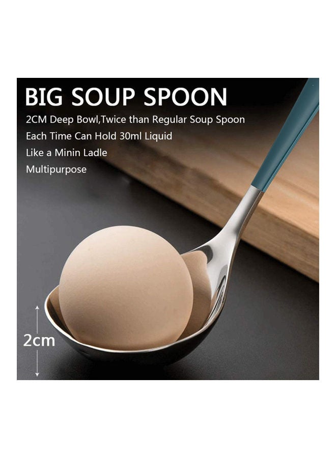 Generic Big Soup Spoon Green/Silver 20.00 x 3.00 x 5.80cm  - Image 1