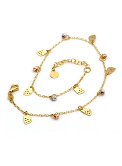 18 Karat Gold Star Rosary Anklet