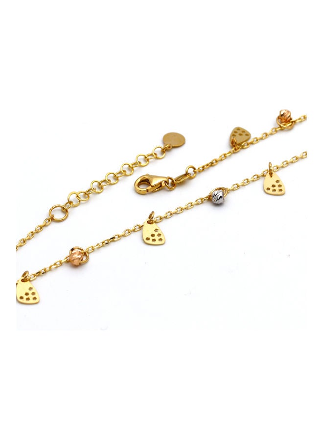 Gold Zone - 18 Karat Gold Star Rosary Anklet - Image 1