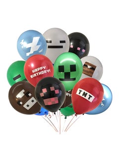 24-Piece Pixel Miner Crafting Style Balloons 2inch