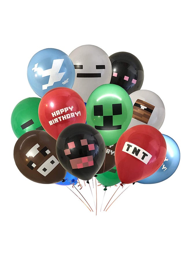 Generic - 24-Piece Pixel Miner Crafting Style Balloons 2inch - Image 1
