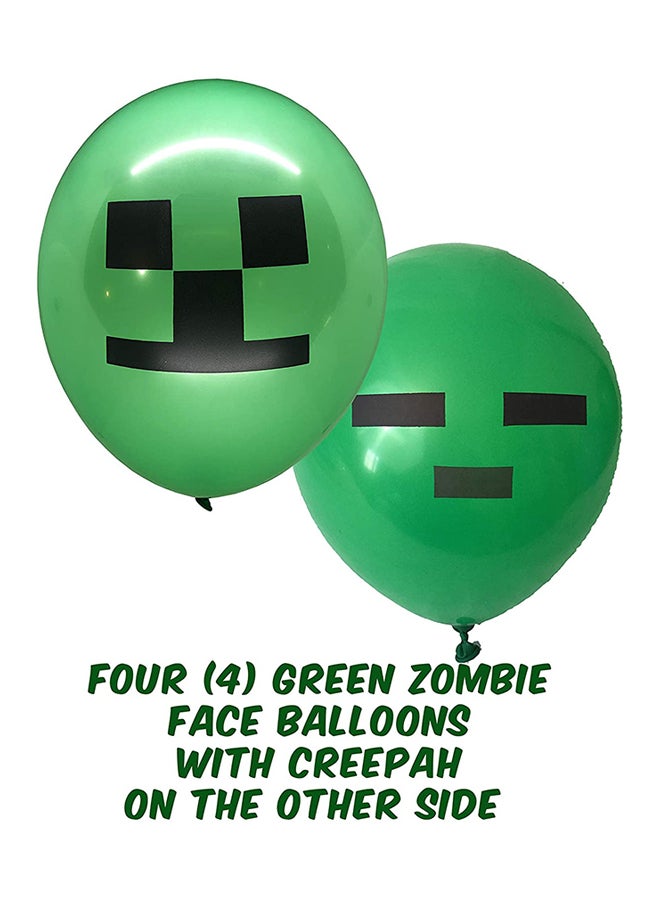 Generic - 24-Piece Pixel Miner Crafting Style Balloons 2inch - Image 1
