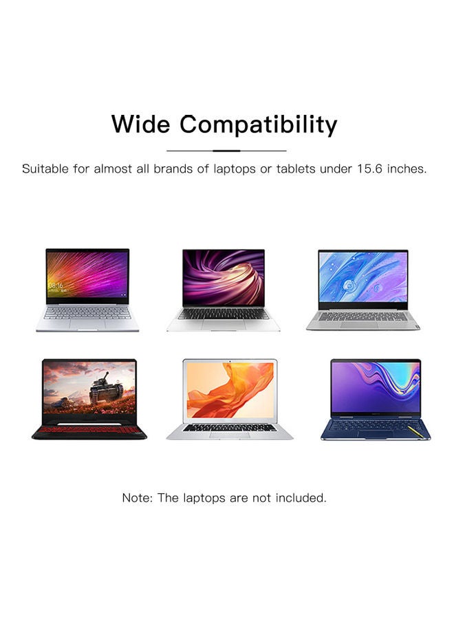 Portable Foldable Computer Notebook Holder 6 Levels Height Adjustment Silver Silver/Grey  - Image 5