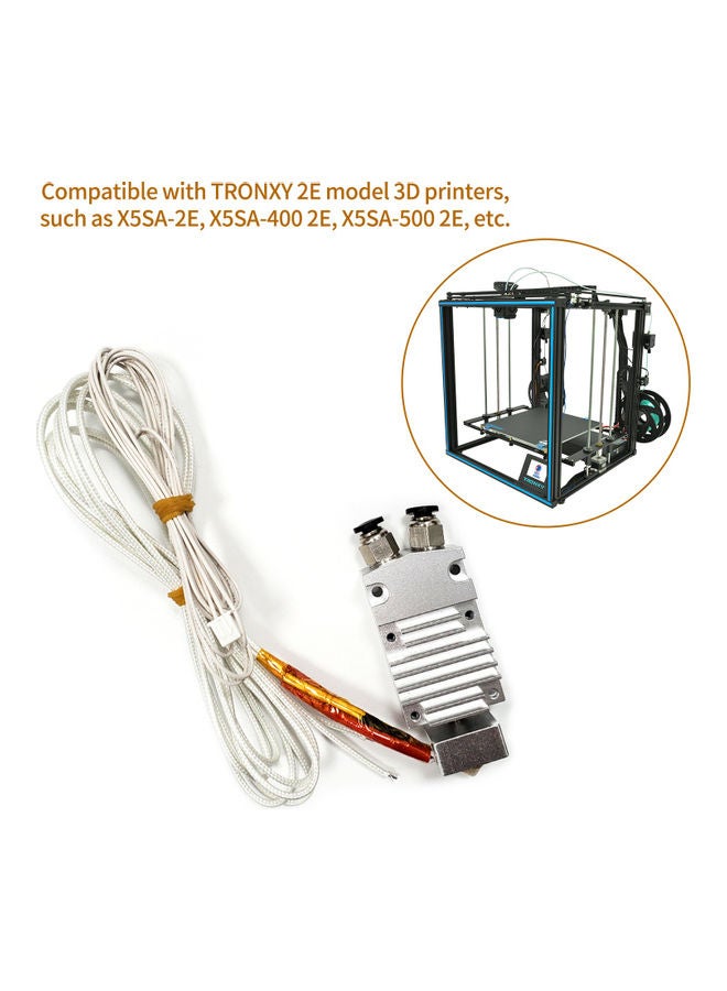 2-In-1 Out Dual Color Hotend Extruder Kit For TRONXY 2E Model 3D Printer Silver/Red/Yellow - v1611136021/N43815196A_3