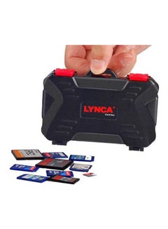 Lynca Waterproof Plastic CF / SD / Micro SD Memory Card Case Black/Red  - Image 1