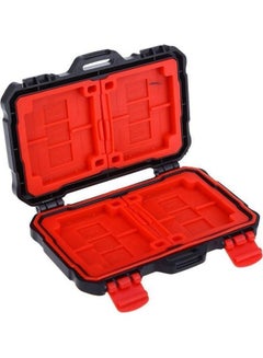 Lynca Waterproof Plastic CF / SD / Micro SD Memory Card Case Black/Red  - Image 2