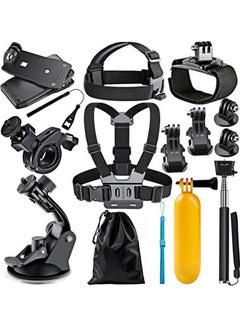 Neewer 12-In-1 Action Camera Accessory Kit For GoPro Hero Session/5 Hero 1 2 3 3+ 4 5 6 SJ4000 5000 6000 DBPOWER AKASO VicTsing APEMAN WiMiUS Rollei QUMOX Lightdow Campark And Sony Sports DV Black