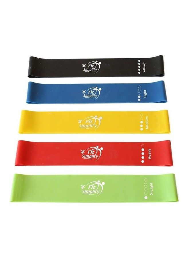Fit Simplify 5-Piece Ultra Durable Exercise Resistance Bands Set - Image 2