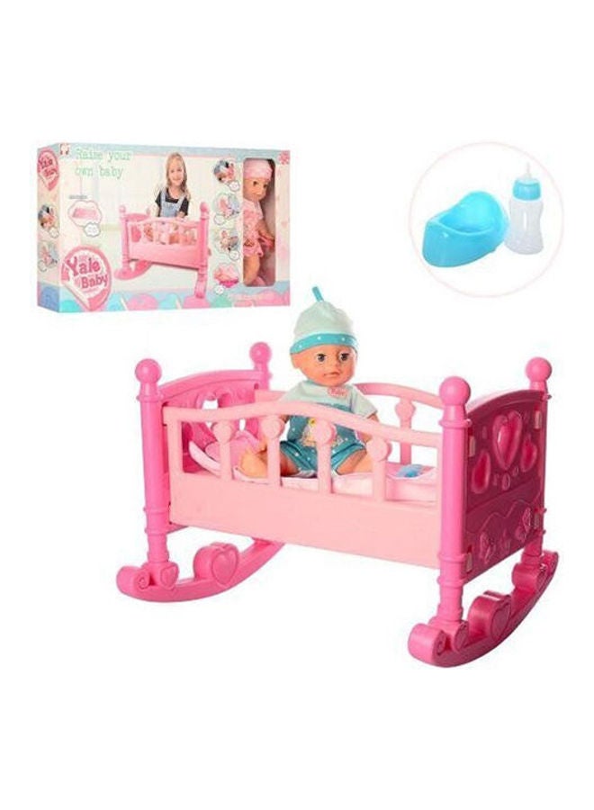 Yale 3 In 1 Bed +Dolls With Drink And Wet Function 35cm - Image 1