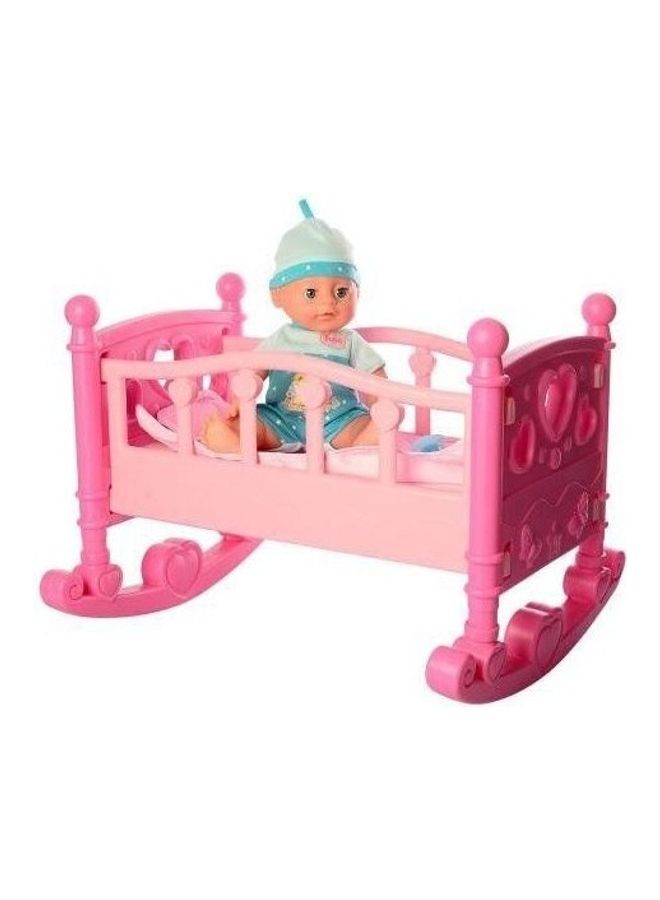 Yale 3 In 1 Bed +Dolls With Drink And Wet Function 35cm - Image 2
