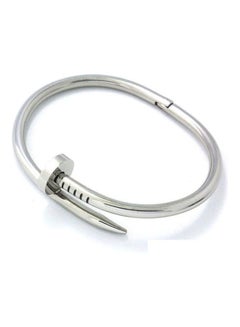 Nail Love Plated Silver Bangle