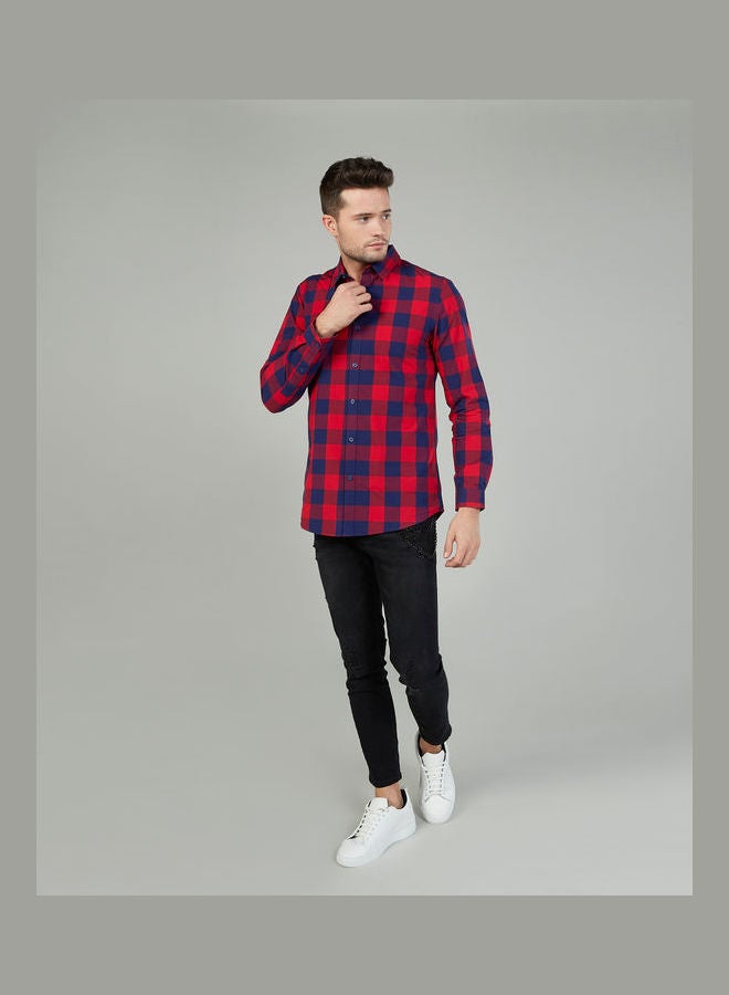 Splash - Checked Shirt Red/Blue - Image 1