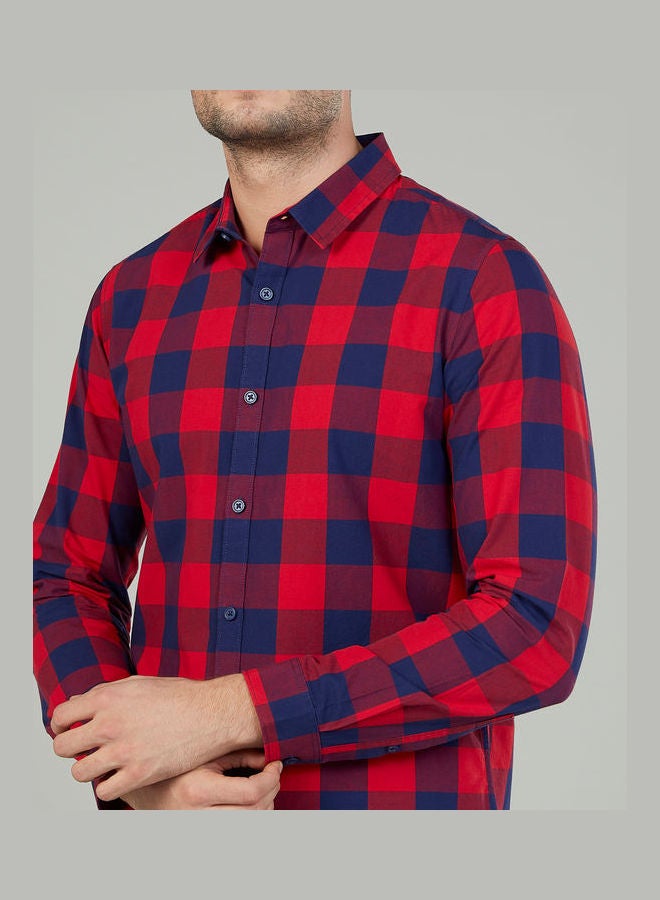 Splash - Checked Shirt Red/Blue - Image 1