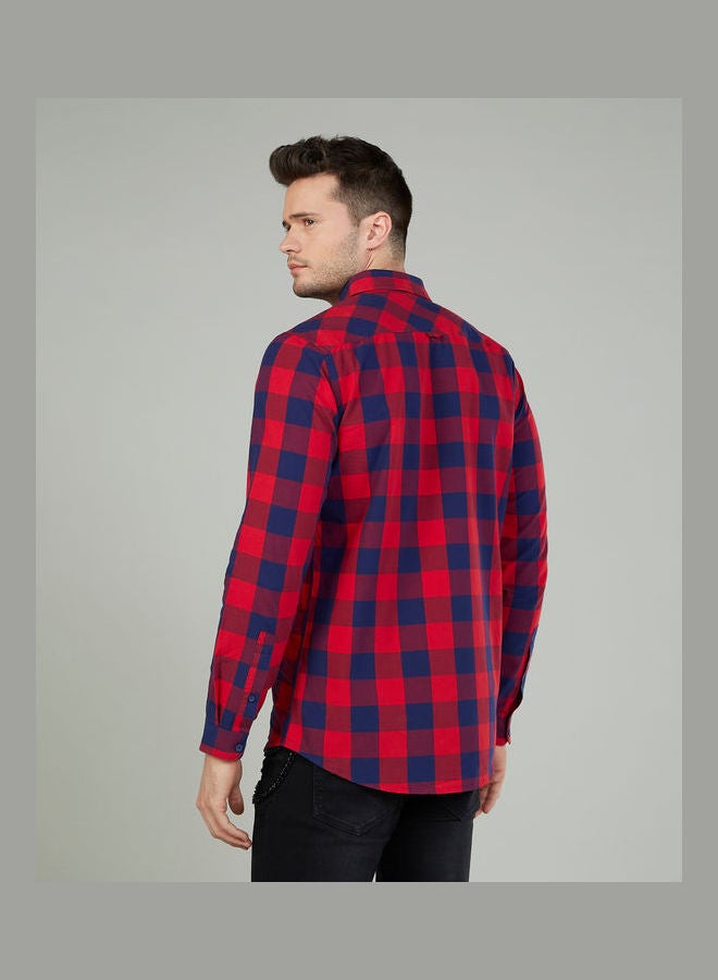 Splash - Checked Shirt Red/Blue - Image 1