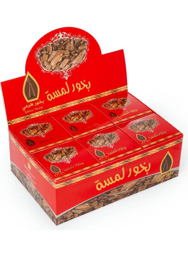 سدر الخليج للعطور - بخور لمسة هرمي 12 قطعة بني 50جرام - Image 1