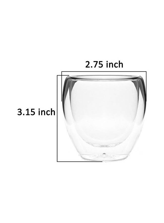 Urban Utility 2-Piece Double Wall Borosilicate Glass Mug Set Clear 251ml - Image 3
