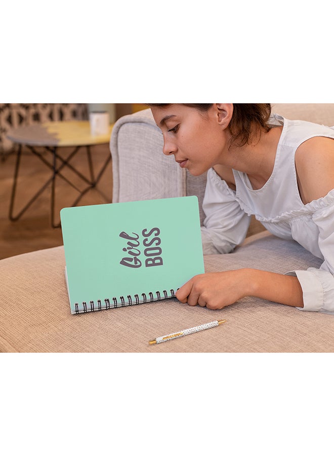 Stylizedd - Designer A5 Spiral Notebook Memo Notepad Journal Turquoise - Image 1