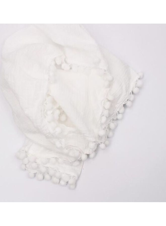 Baby Swaddling Tassel Decorated Soft Blanket - Image 3