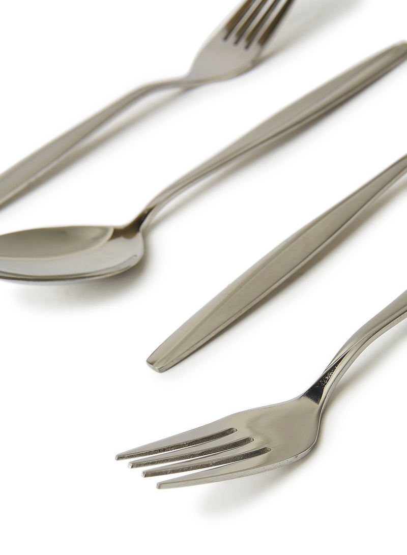 ديسيني طقم أدوات مائدة مصنوع من الستانلس ستيل مكون من 12 قطعة فضي - Image 3