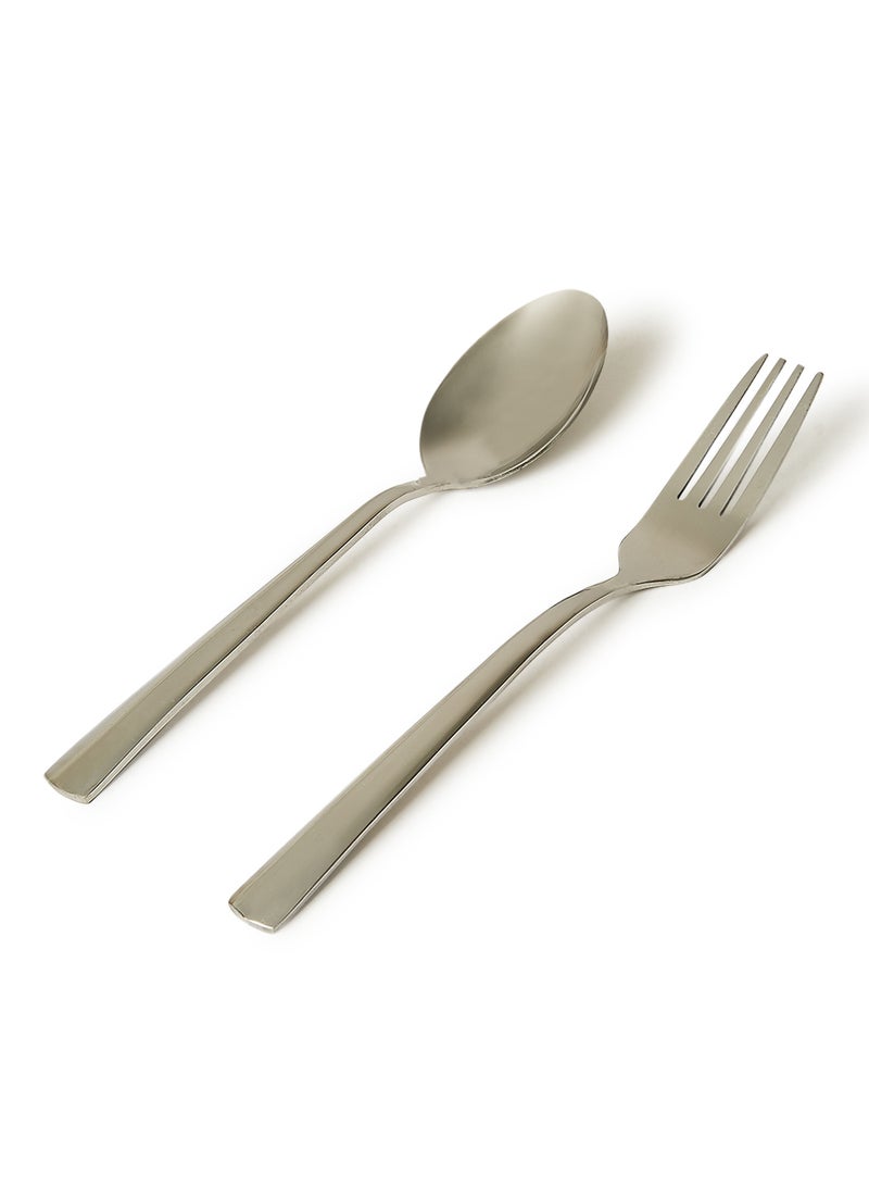 ديسيني طقم أدوات مائدة مصنوع من الستانلس ستيل مكون من 12 قطعة فضي - Image 2