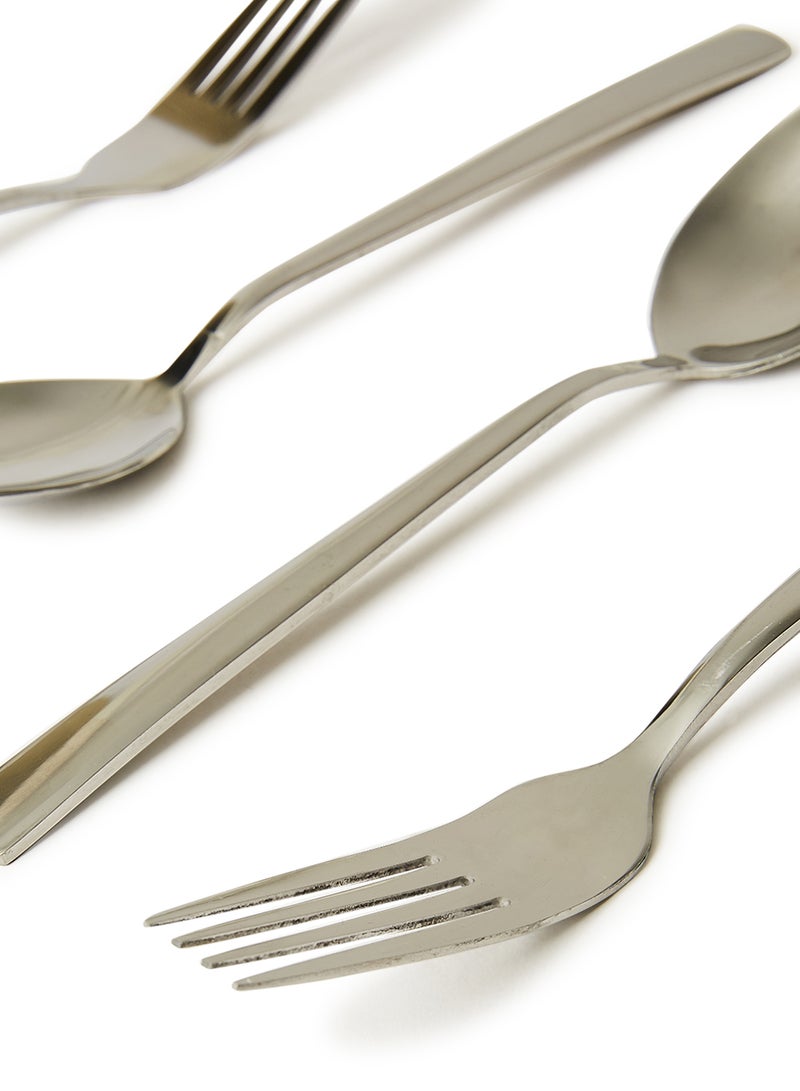 ديسيني طقم أدوات مائدة مصنوع من الستانلس ستيل مكون من 12 قطعة فضي - Image 3