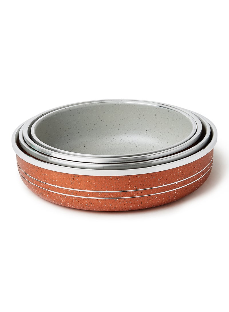 DESSINI 4-Piece Bakeware Pan Set Brown Pan 1 (1x24), Pan 2 (1x26), Pan 3 (1x28), Pan 4 (1x30)cm  - Image 3