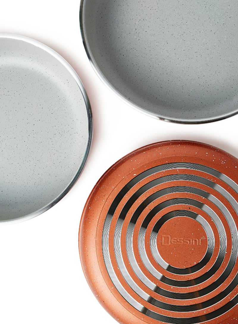 DESSINI 4-Piece Bakeware Pan Set Brown Pan 1 (1x24), Pan 2 (1x26), Pan 3 (1x28), Pan 4 (1x30)cm  - Image 4