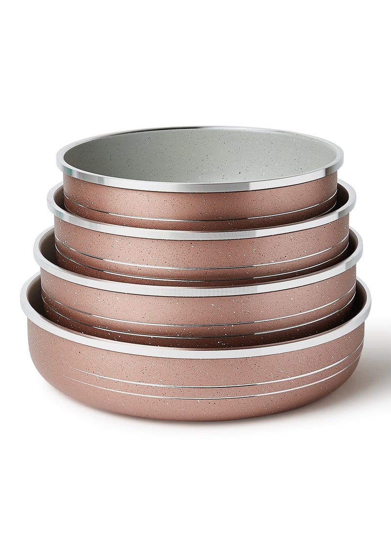 DESSINI 4-Piece Bakeware Pan Set Purple Pan 1 (1x24), Pan 2 (1x26), Pan 3 (1x28), Pan 4 (1x30)cm  - Image 1