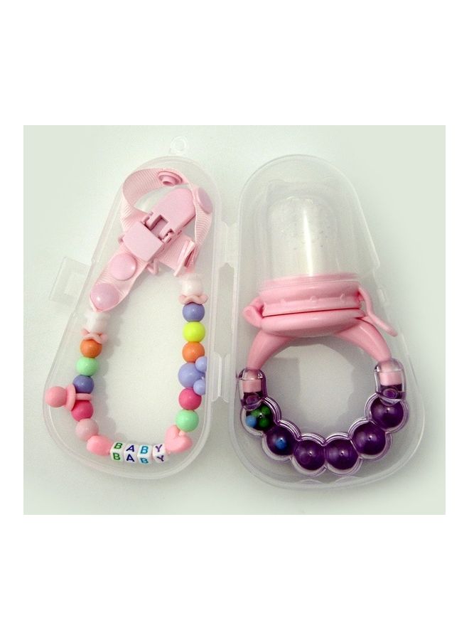 2Piece Baby Pacifier Soother Clip Chain Set - Image 1