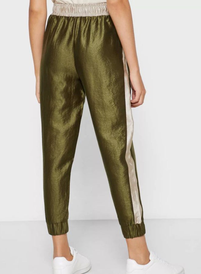 ONLY Metallic Joggers Olive  - Image 5